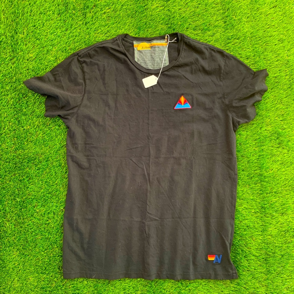 Aviator Nation Pyramid black t-shirt